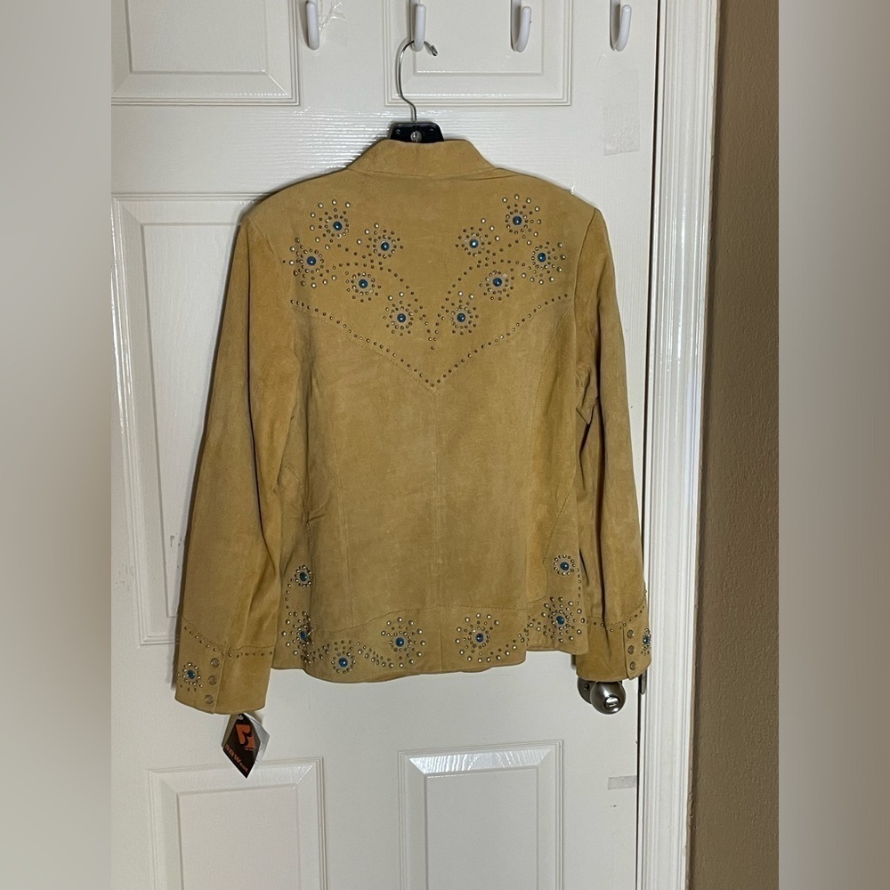 3BWest Women's Suede Leather Jacket Size XL - Picture 14 of 16